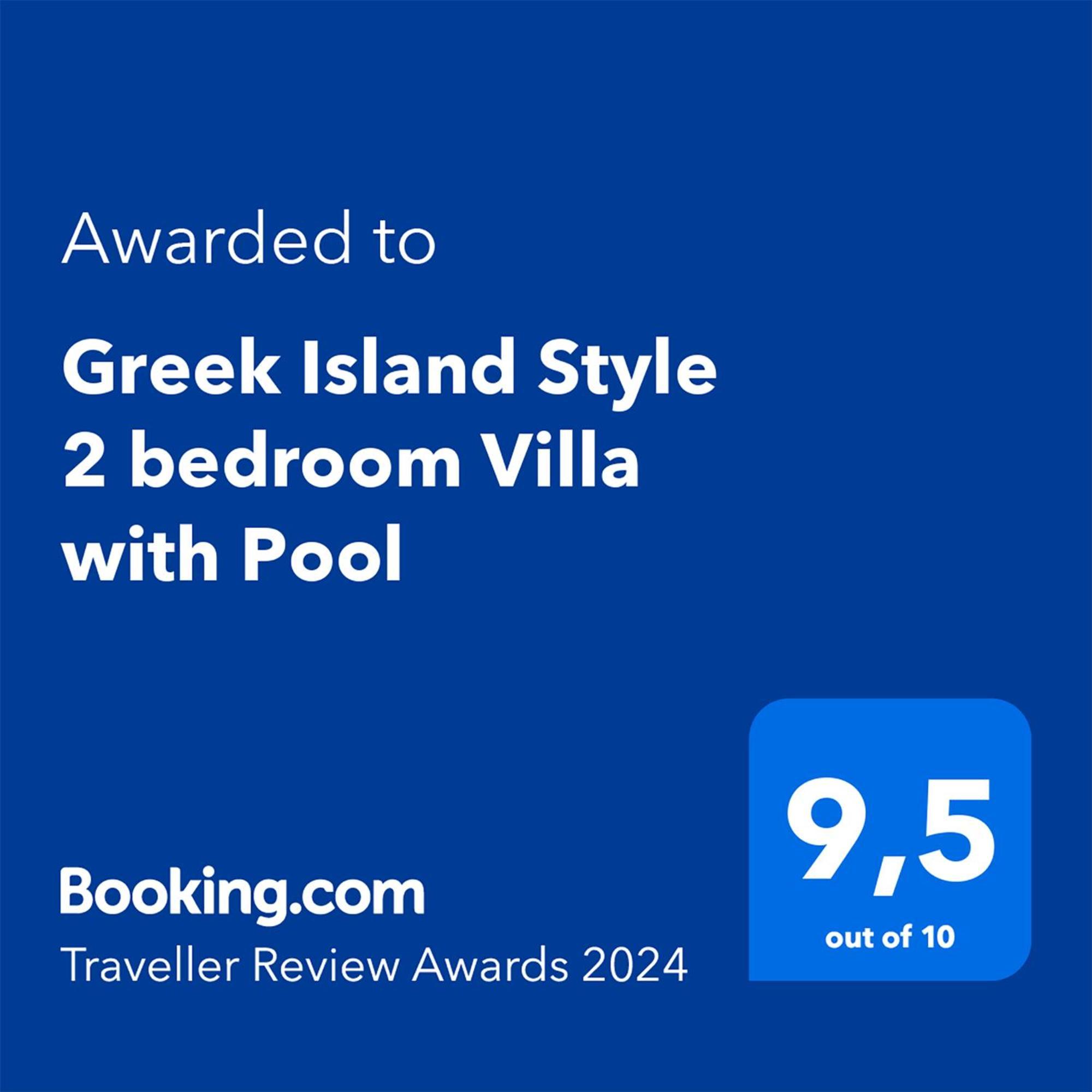 לרנקה Greek Island Style 2 Bedroom Villa With Pool Next To The Sea מראה חיצוני תמונה